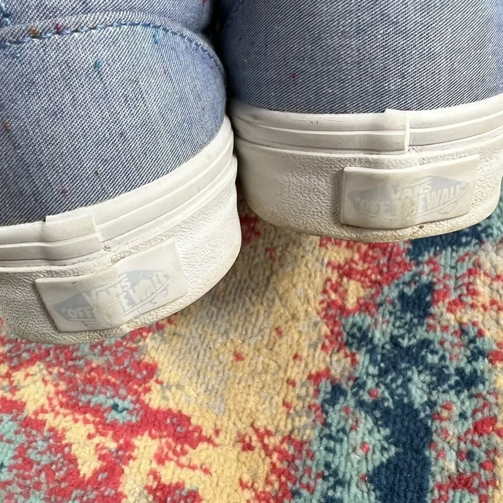 Vans Blue Denim Sneaker Size M8.5 W10